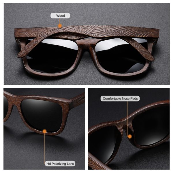 Unisex luxusní sluneční brýle Wood