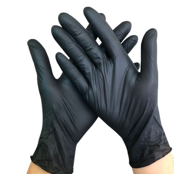 Jednorázové černé rukavice 100 ks