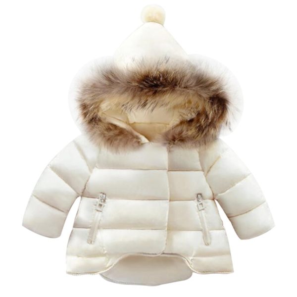 Dívčí zimní kabátek s kapucí - 3 barvy