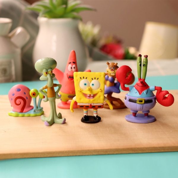 Figurky Spongebob v kalhotách - 6 ks