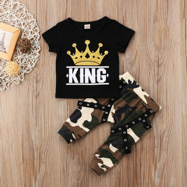 Dětská stylová souprava King – kalhoty + tričko
