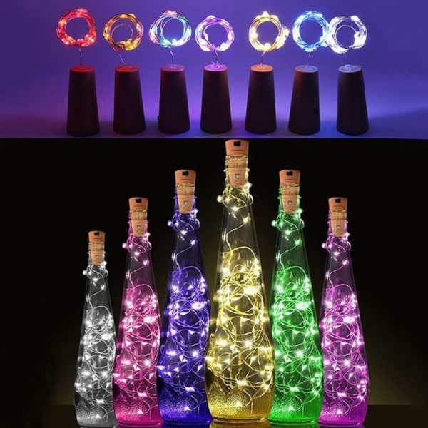 LED Solar Energy Wine Corks String Light Copper Wire Warm Fairy White Garland Home Out-door Christmas Wedding Party Decor Lights