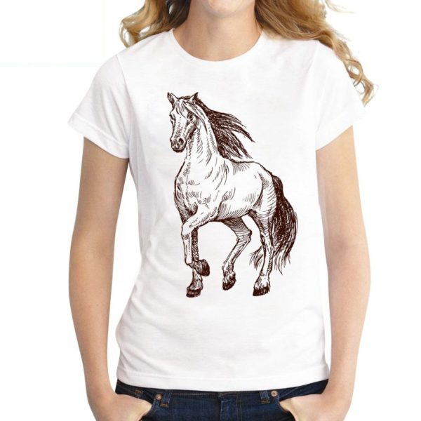 Dámské tričko s obrázkem koně
