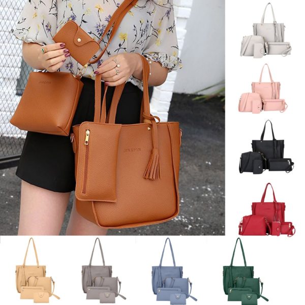 Luxusní čtyřdílný kabelkový set v různých barevných variantách