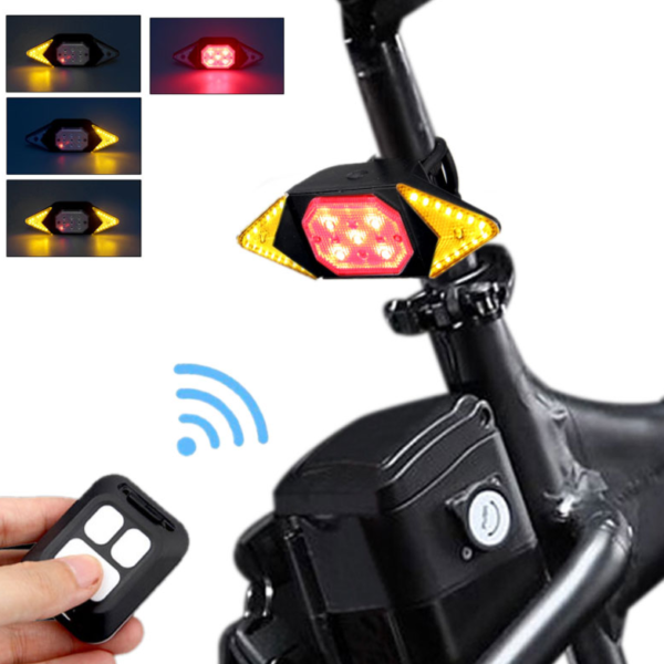 Cyklistické zadní LED světlo na dálkové ovládání