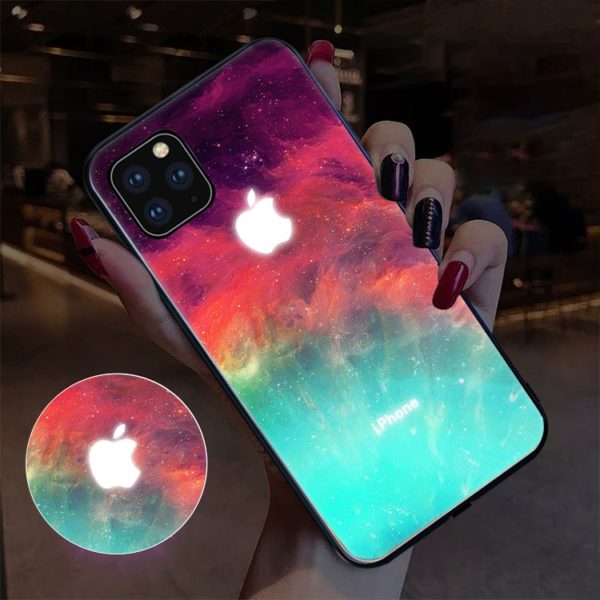 Blikající nárazuvzdorný kryt na Apple iPhone - galaxie