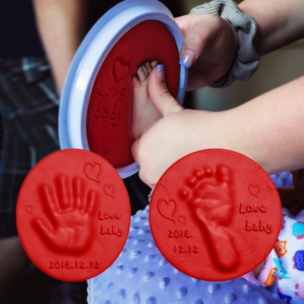 Dětská hlína na obtiskování dlaní a chodidel novorozenců s hranatým boxem