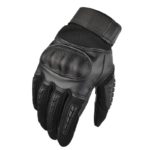 Motorkářské černé protiskluzové rukavice