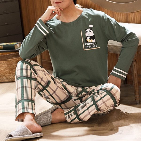 Pánské bavlněné pyžamo s potisky