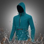 Pánská běžecká voděodolná sportovní bunda s kapucí