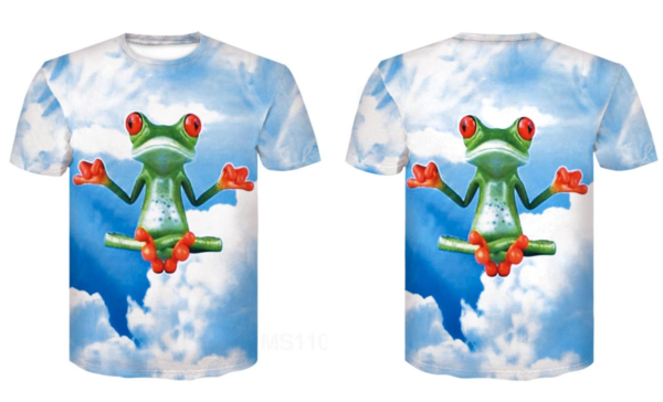 Unisex tričko s originálním 3D potiskem žáby