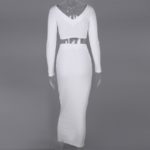 Elegantní dámský set s dlouhou sukní - White, Xl
