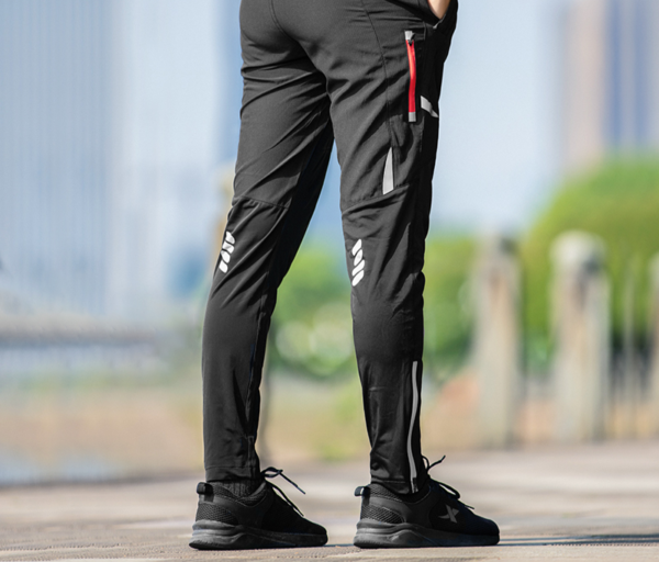Lehké pohodlné pánské cyklistické prodyšné kalhoty s reflexními prvky - 4xl