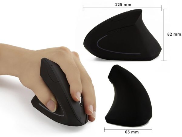 Vertikální ergonomická myš - bezdrátová - Typ-pro-levou-ruku