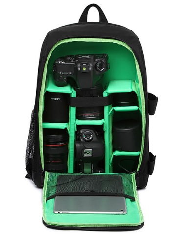 Batoh na fotoaparát s příslušenstvím - Zelena