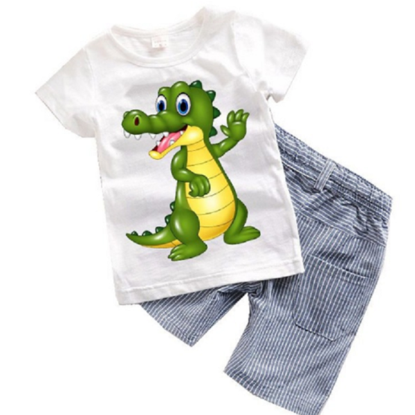 Chlapecký set - Tričko s krokodýlem a šortky - 6