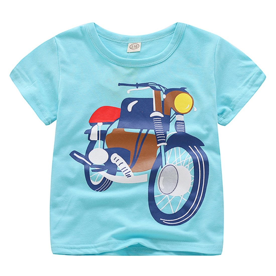 Chlapecké tričko s motorkou - Modré - 8