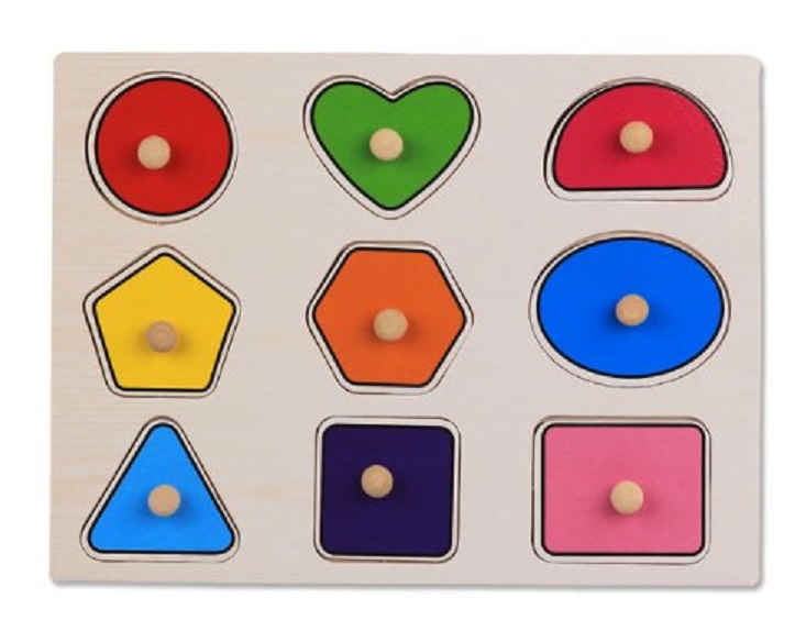 Vkládací puzzle pro děti - Geometrické tvary