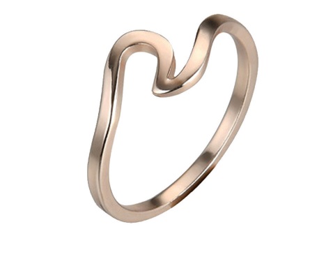 Dámský prsten VLNKA - 3 barvy - Zlata, 10