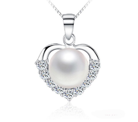 Dámský náhrdelník s perlou - 3 barvy - Bila