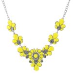 Dámský náhrdelník s barevnými květinami - 5 barev - Vicebarevna