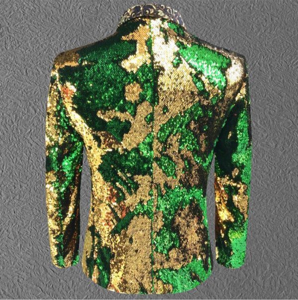 Originální pánské sako s flitry - 5 barev - Zlata, 4xl
