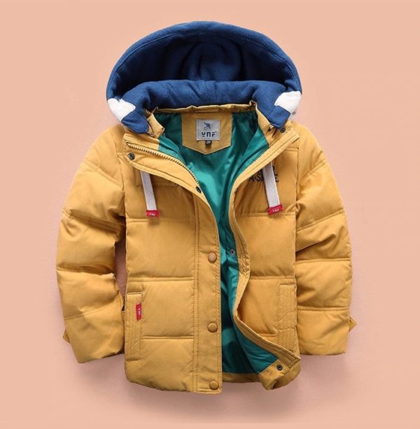 Chlapecká zimní péřová bunda - 4 barvy - Zluta, 10