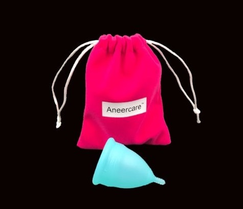 Menstruační kalíšek - 4 barvy - 2 velikosti - Modra, L