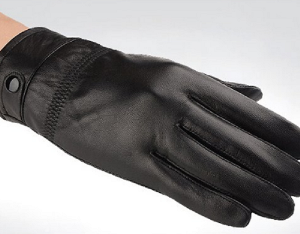 Pánské zimní kožené rukavice - 2 barvy - Cerna