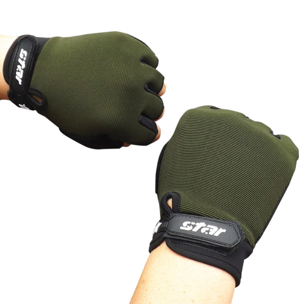 Pánské bezprsté rukavice armádního stylu - 4 barvy - Armadni-zelena, Xxl