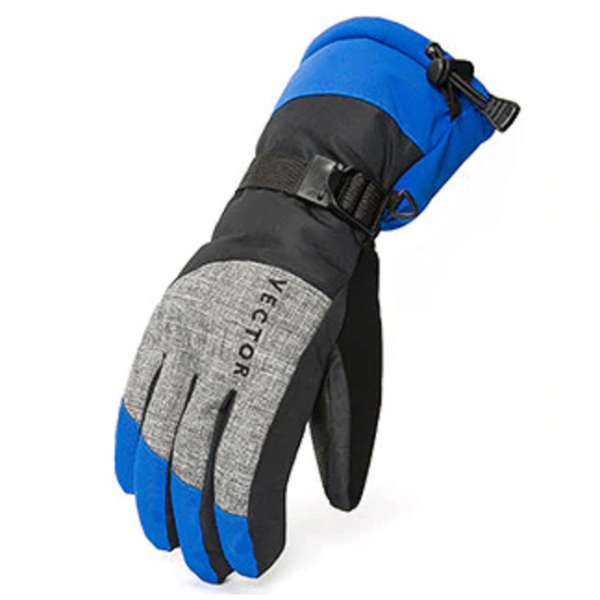 Pánské lyžařské voděodolné rukavice - 2 barvy - Modra, Xl