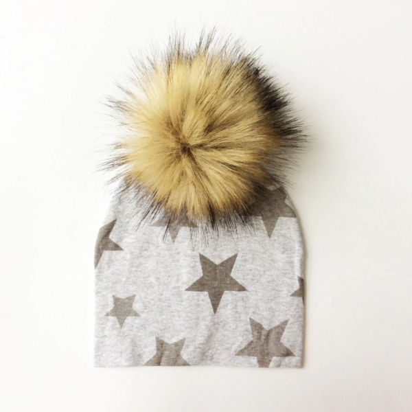 Dětská zimní čepice s hvězdami - 3 varianty - 1
