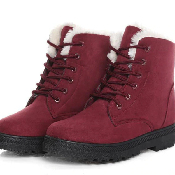 Dámské zimní boty s kožíškem - 5 barev - Cervena, 44