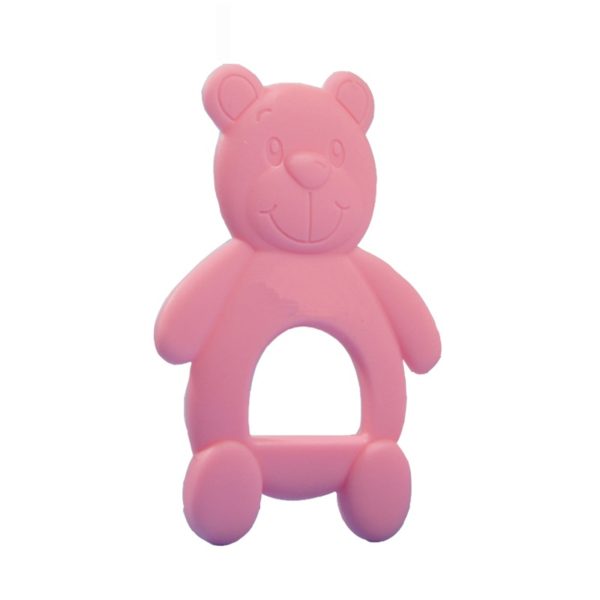 Dětské kousátko ve tvaru medvídka - 2 barvy - Ruzova