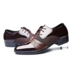Elegantní pánské společenské boty - 2 barvy - Cerna, 48