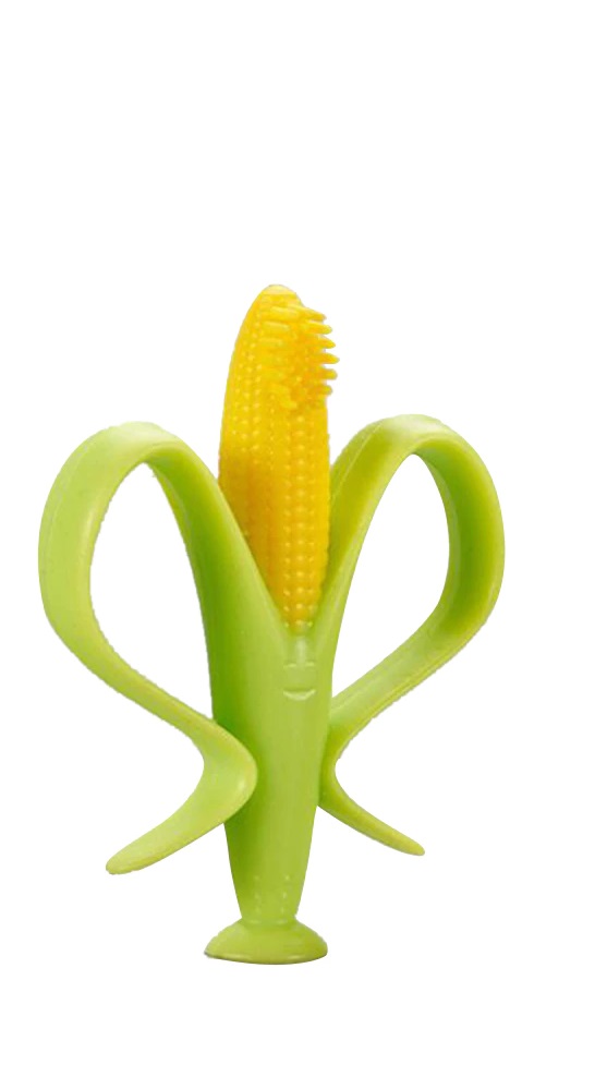 Silikonový kartáček na zuby ve tvaru kukuřice - 2 barvy - Zelena