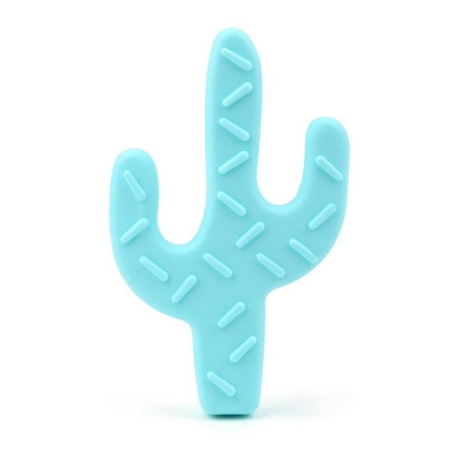 Silikonové kousátko ve tvaru kaktusu - 5 barev - Modra