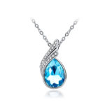 Luxusní dámský náhrdelník + náušnice - Modrý