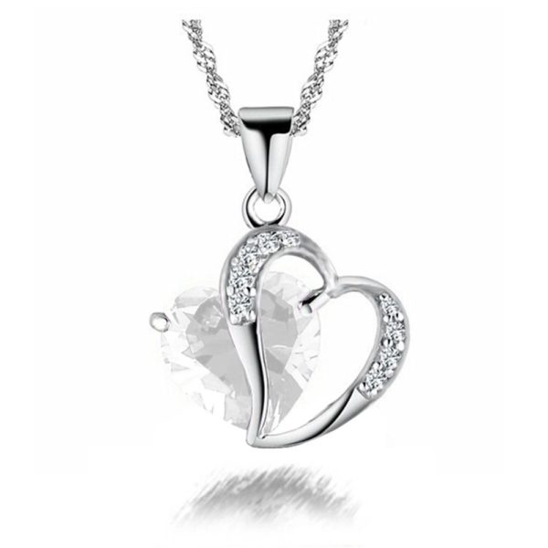 Dámský náhrdelník ve tvaru srdce - Bila