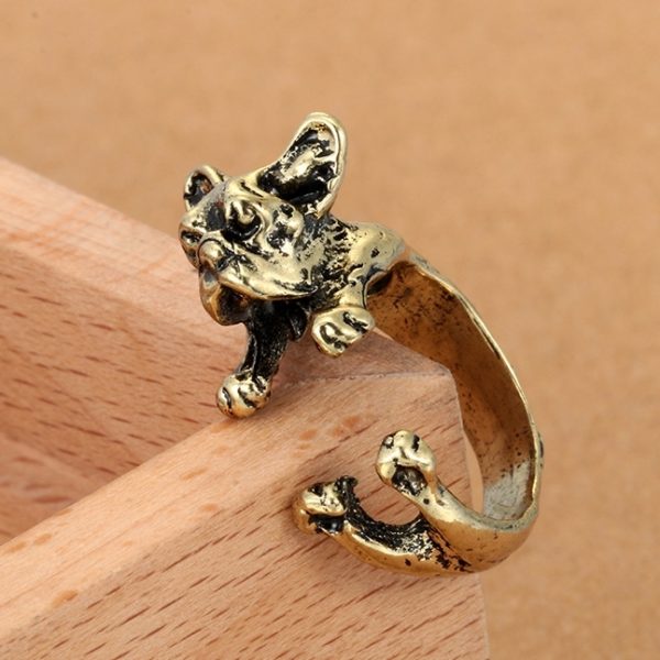 Dámský psí prsten - 3 barvy - Zlata