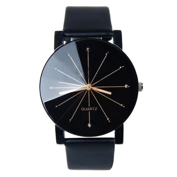 Módní hodinky Quartz - černé s poštovným ZDARMA