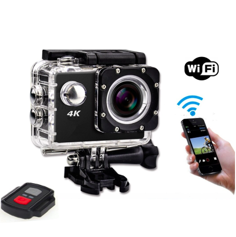 Kamera sport 4K Sportovní vodotěsná kamera 4k s Wifi ovladačem