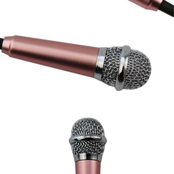 Mini kabelový mikrofon - 4 barvy - Ruzove-zlata
