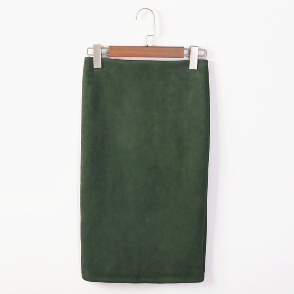 Dámská úzká sukně - 11 barev - Zelena, L