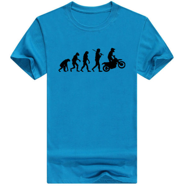 Pánské tričko - Evoluce motokrosu - 10 barev - Zeleno-bila, Xl
