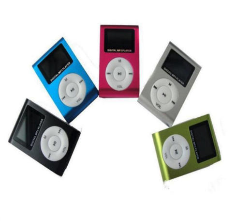 MP3 přehrávač + USB kabel + Micro SD karta - 5 barev - Seda