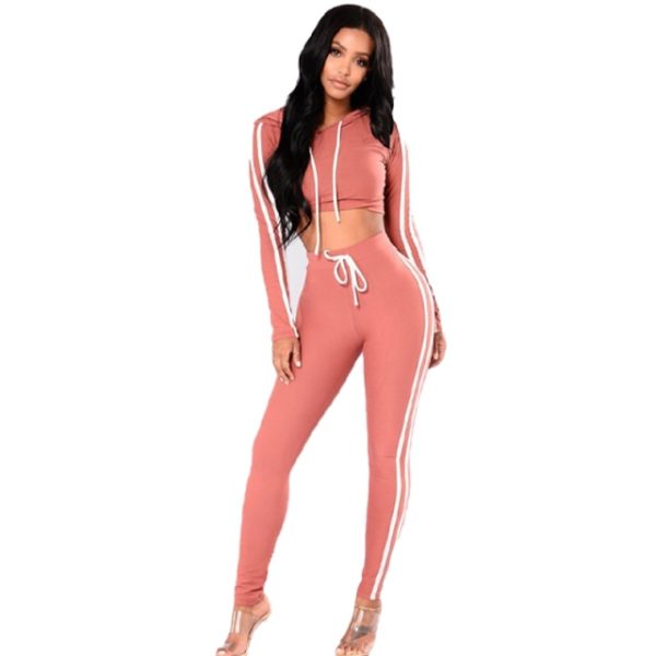 Dámský fashion set tepláková souprava - Pink, XL