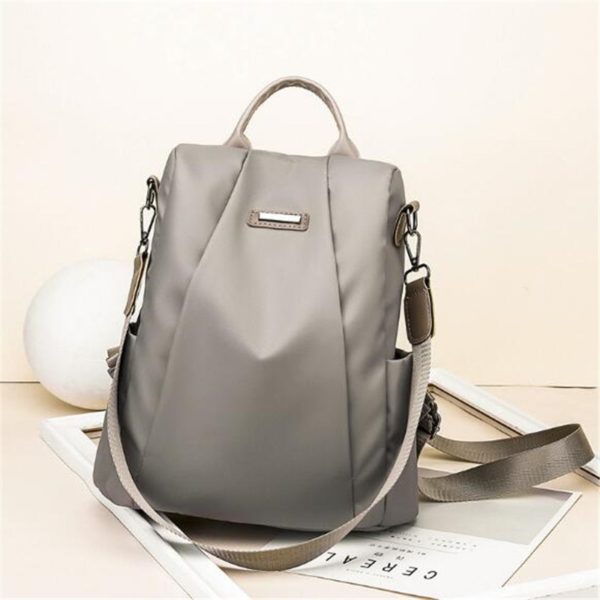 Luxusní jednoduchý dámský batoh - dvě varianty - Gray