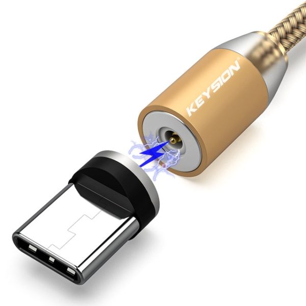 Magnetický kabel nabíjení LIGHTING, USB C, MINI USB - For-type-c-gold, 2m