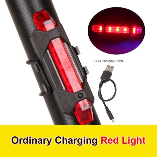 LED USB světlo na kolo - Barva-cervena